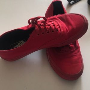 Vans Shoes - BARELY USED ALL RED LOW TOP VANS Vans Shoes - BARELY USED ALL RED LOW TOP VANS